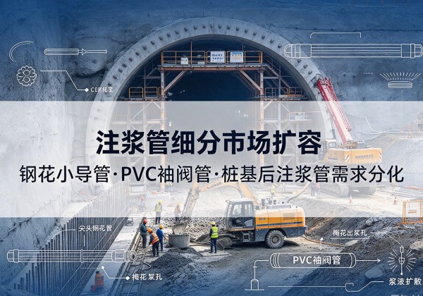 东港注浆管细分市场扩容，隧道钢花小导管、PVC 袖阀管、桩基后注浆管需求分化